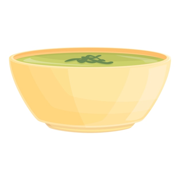 Vector homemade cream soup icon cartoon vector hot bowl food plate