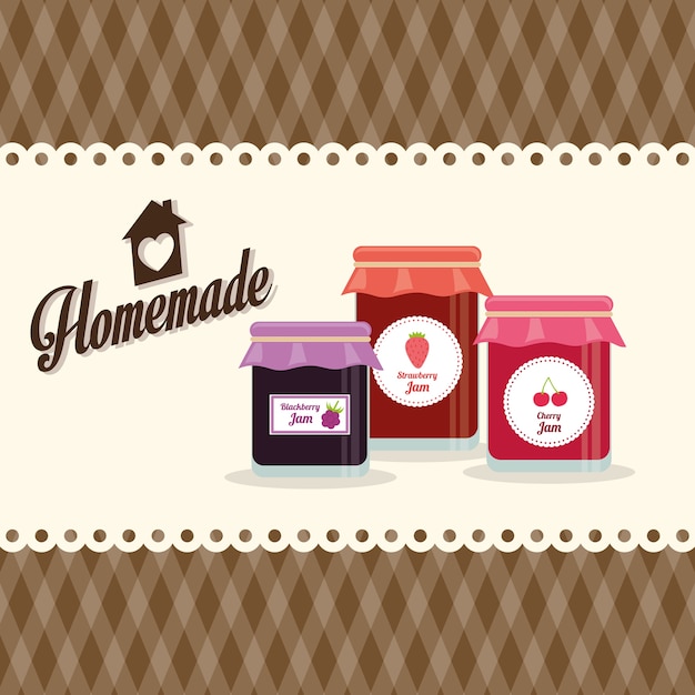 Homemade dessert recipe graphic design