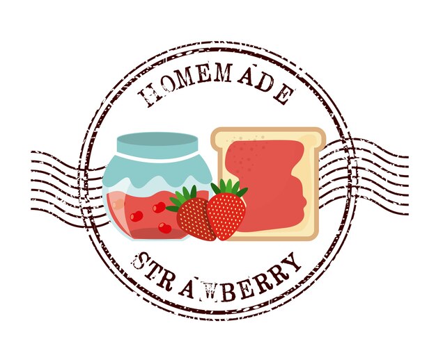 Vector homemade food design