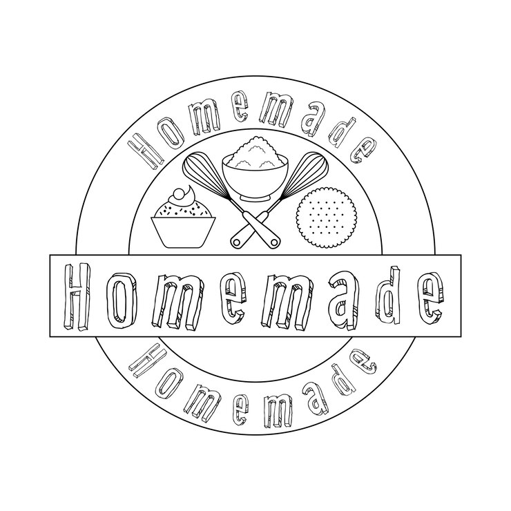 Vector homemade food design