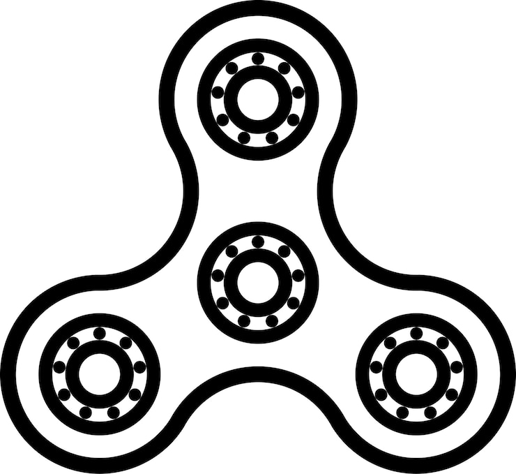 Vector homemade spinner out bearings vector spinner means helping people autism