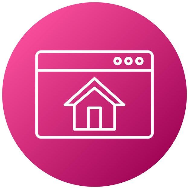 Vector homepage icon style