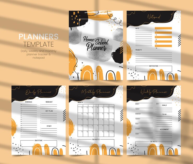 Homeschool Planner Printable Template  KDP Interior