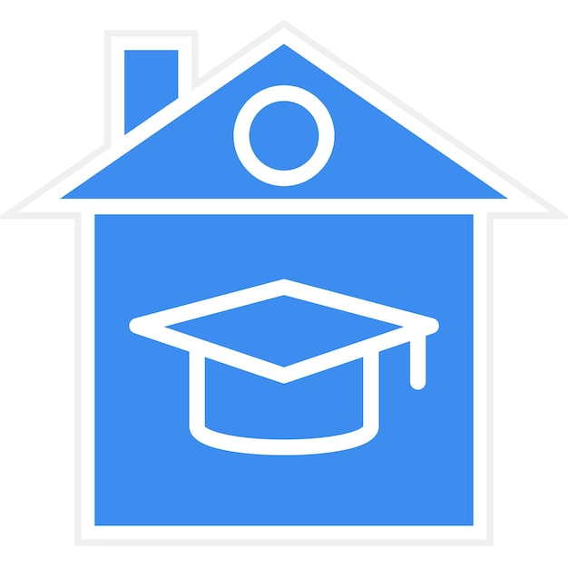 Vector homeschooling icon style