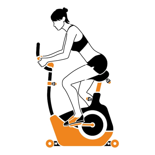 Vector hometrainer en fitnessconcept