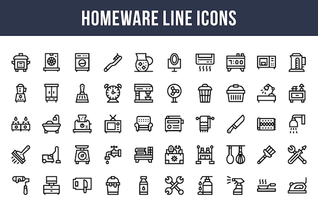 Homeware Line Icons