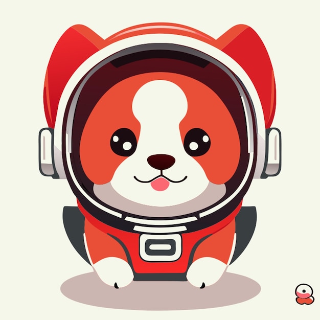 hond astronaut vector illustratie kawaii