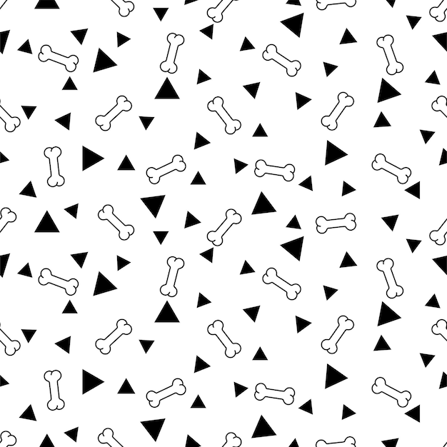 Hond bot naadloze patroon cartoon driehoek