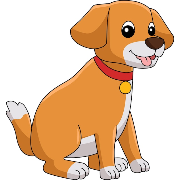 Hond Cartoon Gekleurde Clipart Illustratie