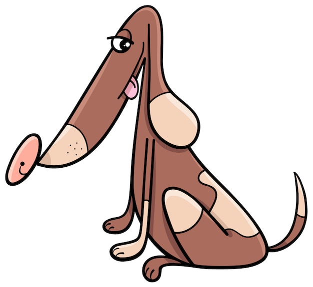 Vector hond dierlijke stripfiguur