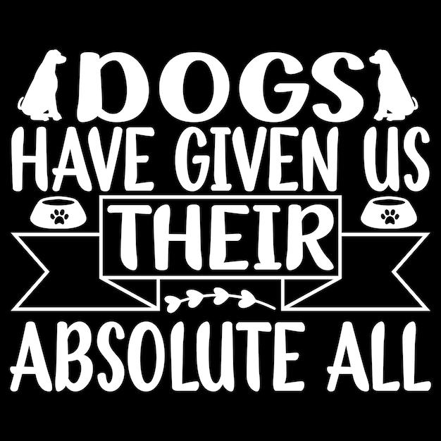 Hond gerelateerde typografie handgetekende belettering afbeelding voor uniek t-shirtontwerp of posterontwerp