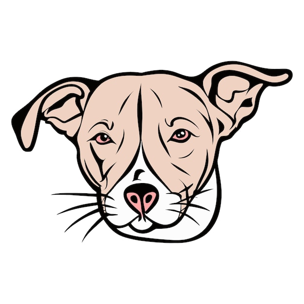 Hond gezicht illustratie vector