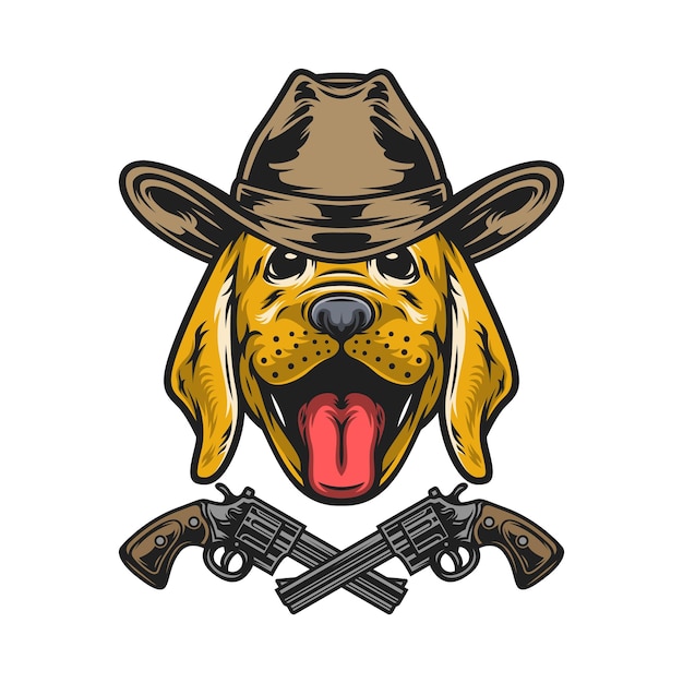 Hond hoofd mascotte ontwerp vector