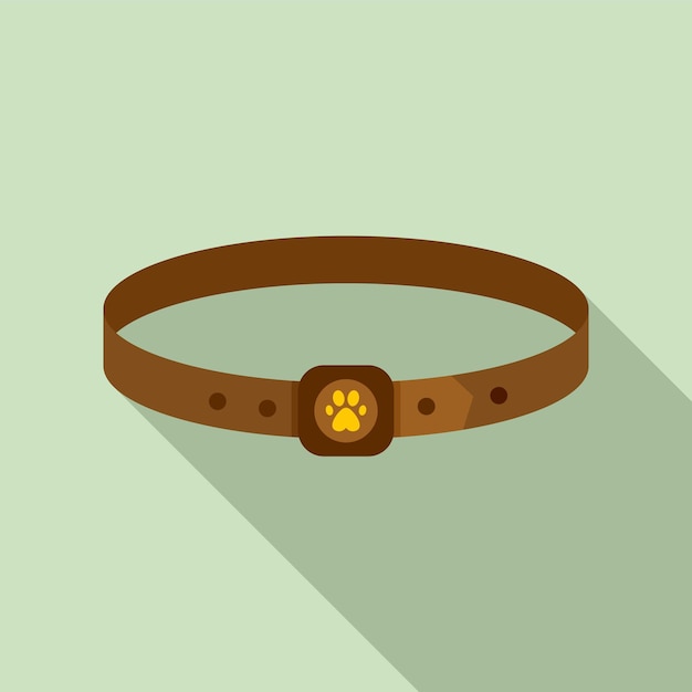 Hond lederen riem pictogram Vlakke afbeelding van hond lederen riem vector pictogram voor webdesign