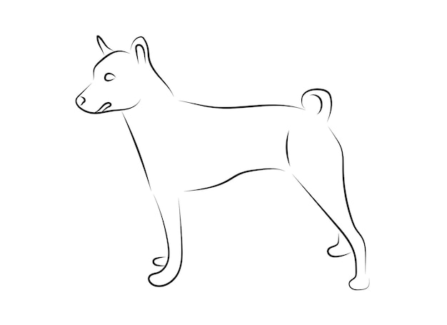 Hond lijn kunst illustratie
