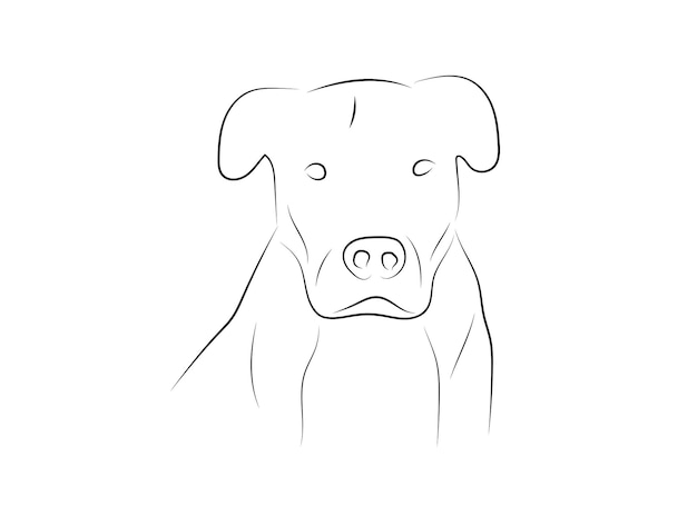 hond lijn kunst illustratie