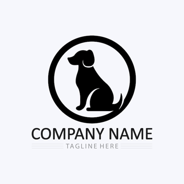 Hond logo en pictogram dierlijke vector illustratie ontwerp grafisch