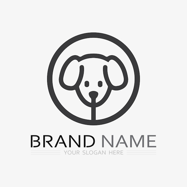 Vector hond logo en pictogram dierlijke vector illustratie ontwerp grafisch