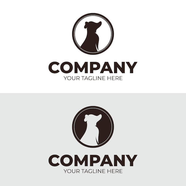 Hond logo sjabloonontwerp inspiratie