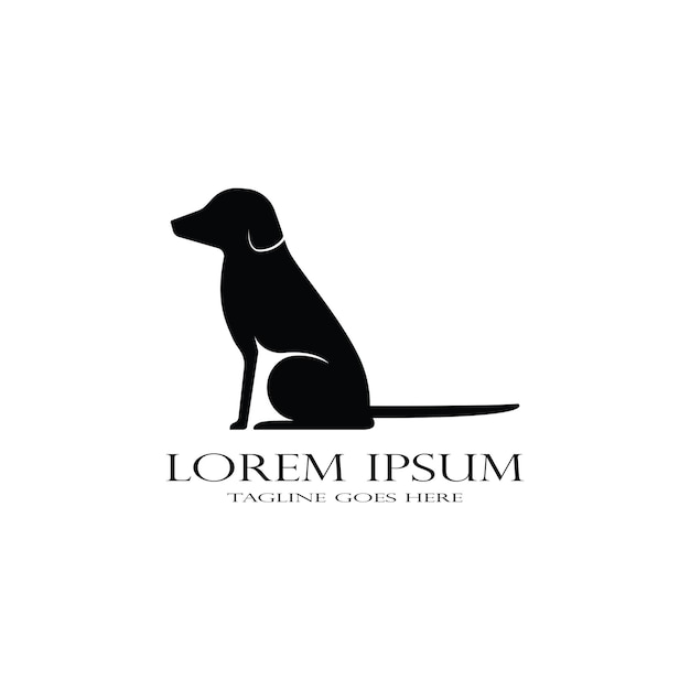 Hond logo vector sjabloonontwerp