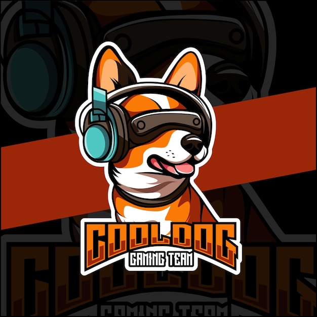 Hond mascotte esport-logo