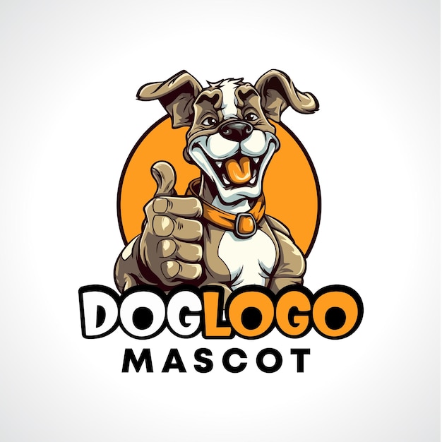 Hond mascotte logo ontwerp hond vector