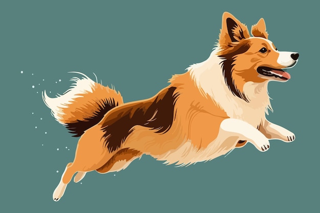 Hond met vectorillustratie