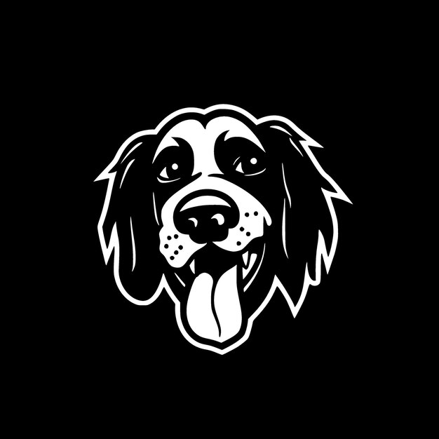 Hond minimalistisch en eenvoudig silhouet vectorillustratie
