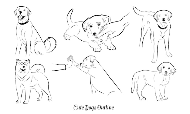 Hond overzicht pictogram huisdier vectorillustratie honds symbool geïsoleerd