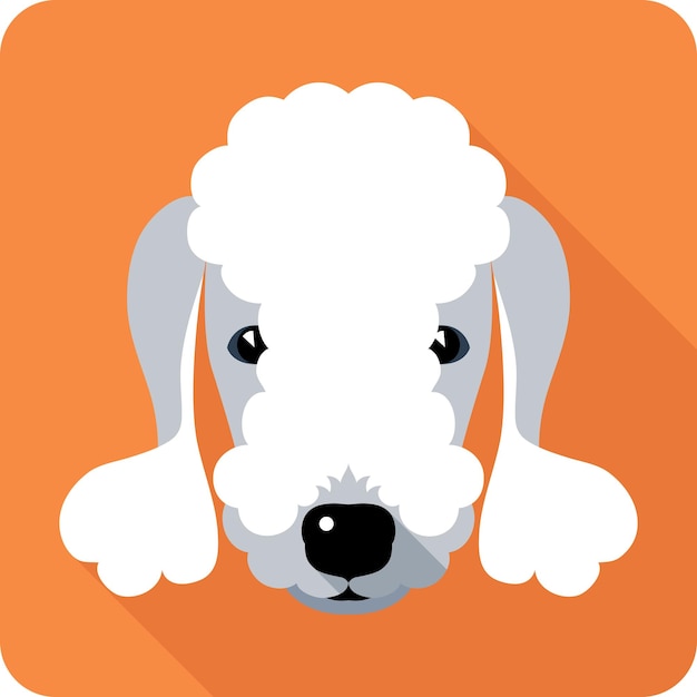 Vector hond pictogram plat ontwerp