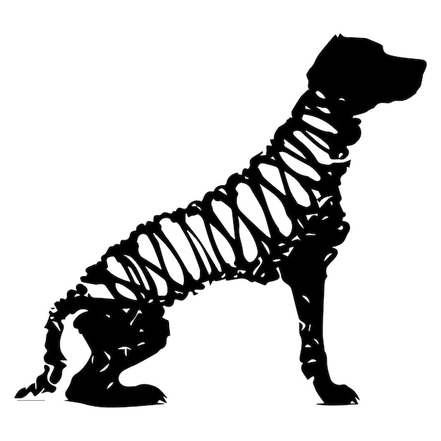 Hond schedel vectorillustratie