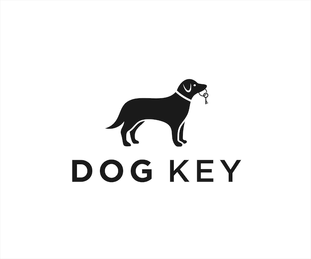 hond sleutel logo pictogram vector ontwerpen