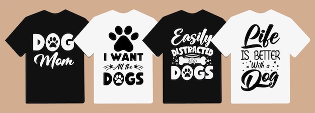 Hond SVG belettering typografie ontwerpen voor t-shirt en merchandise