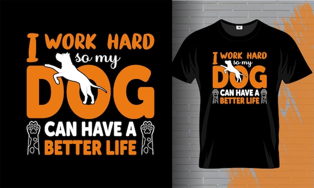 Hond t-shirt vector ontwerp illustratie tee hondenliefhebbers