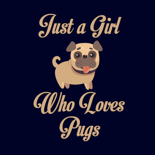 Hond vector en Pugs Dog T Shirt ontwerp, hond illustraties, grappige Pugs Dog Tshirt