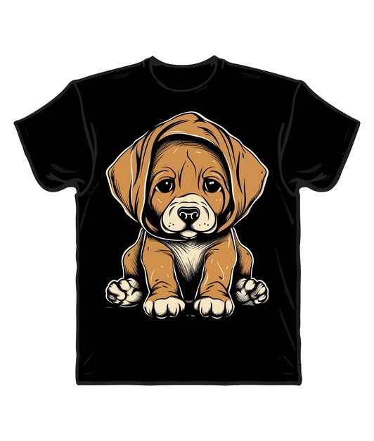 Vector hond vector grafische tshirt ontwerp