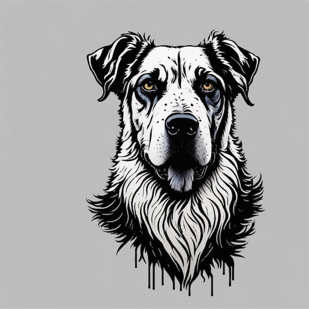 Hond vector illustratie witte achtergrond