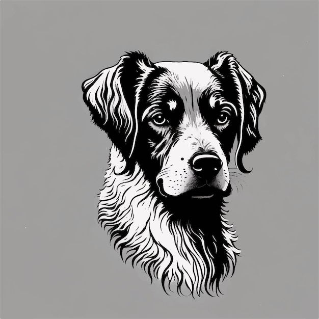 Hond vector illustratie witte achtergrond