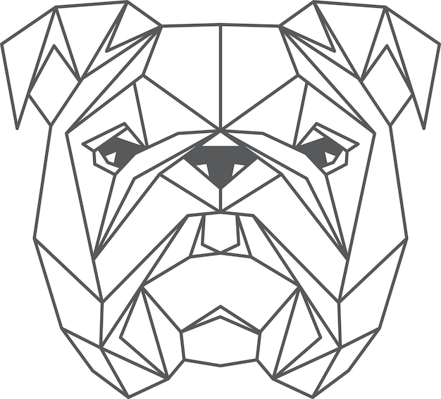 Hond veelhoek, geometrische omtrek Vector
