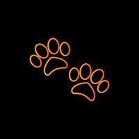 Hond voetafdrukken logo achtergrond