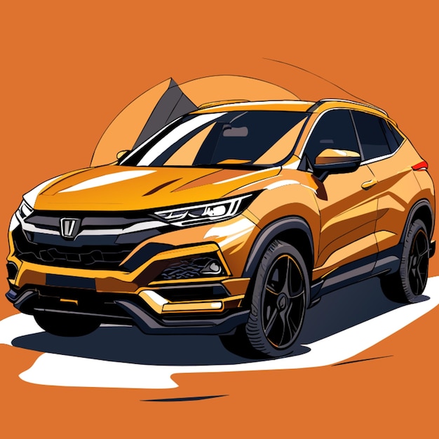 honda crv fullbody vector illustration