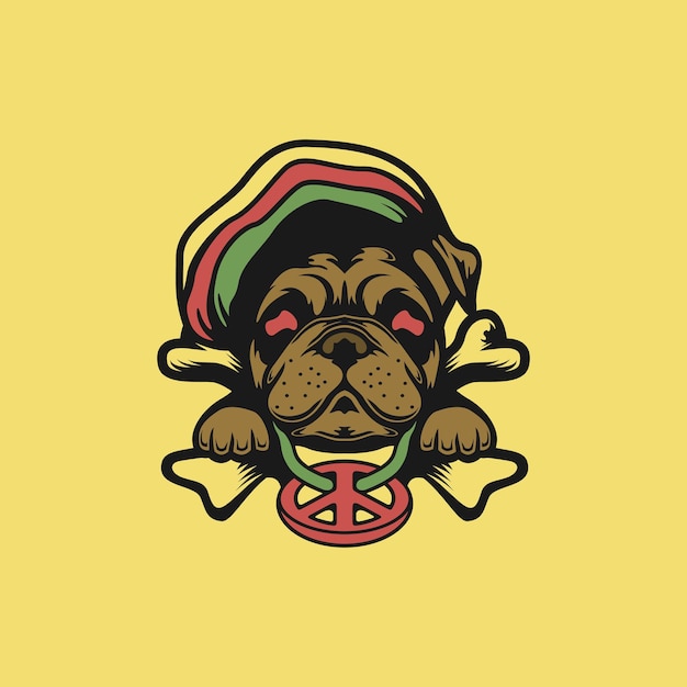 Vector honden dreadlock