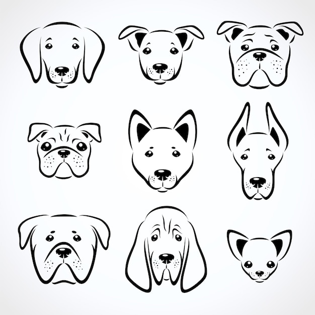 Honden instellen vector