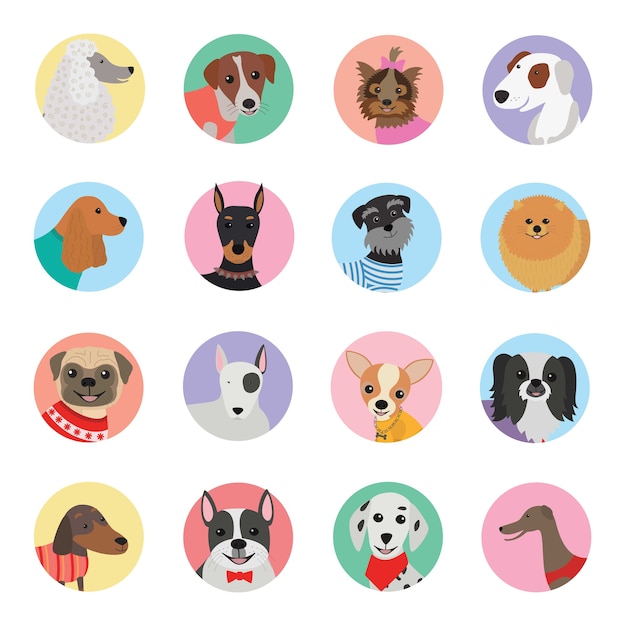 honden pictogram plat ontwerp