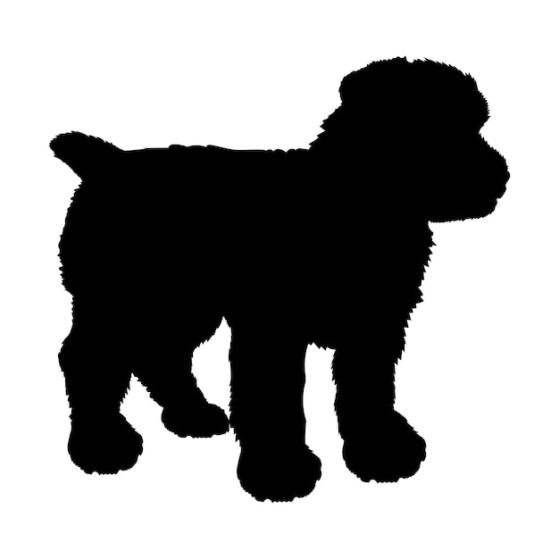 Vector honden puppies puppy soft coated wheaten silhouette baby hond silhouette puppy