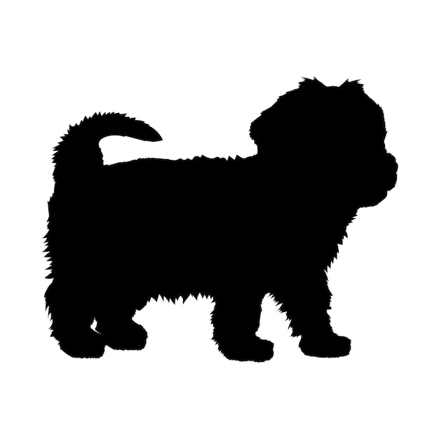 Honden puppies Puppy Yorkshire Terrier silhouet Baby hond silhouet Puppy