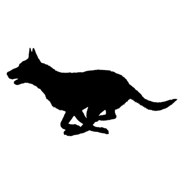 Honden silhouet hondenrassen logo monogram vector