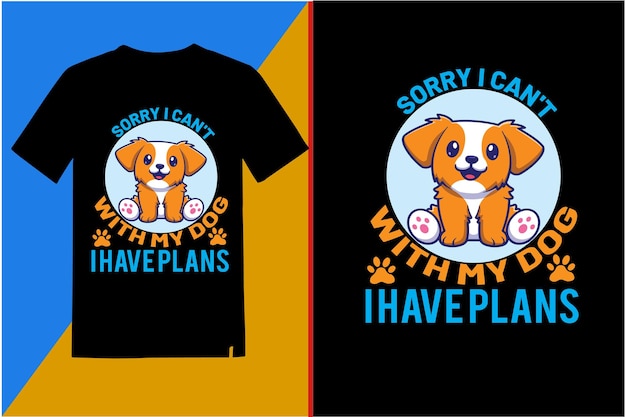 Vector honden t-shirt ontwerp en honden vector