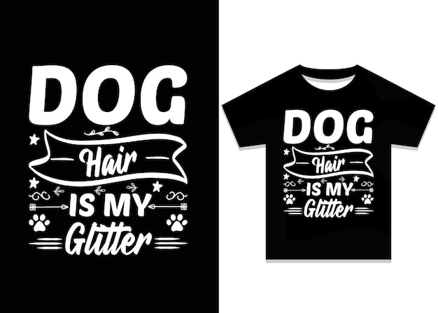 Honden t-shirt ontwerp premium vector