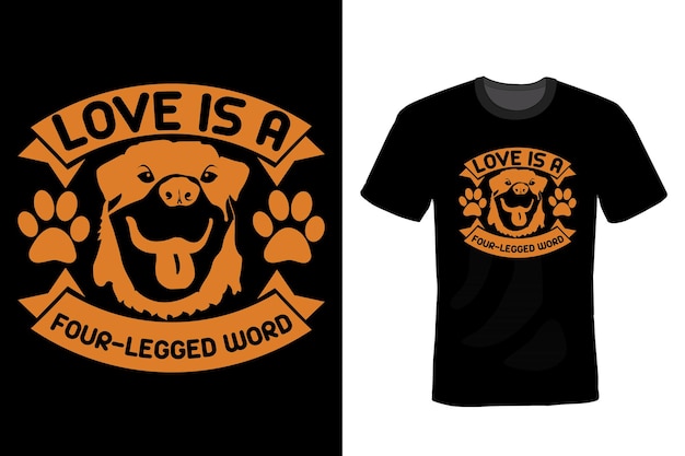 Honden t-shirt ontwerp typografie vintage